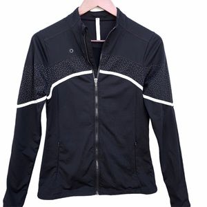 Fabletics Athletic Jacket Black Reflective M